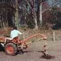 Fence-post holes are drilled, Constructing a Vineyard, Harrow Road, Bransgore, Dorset - 1st September 1981