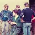 Grape pickers take a break, Constructing a Vineyard, Harrow Road, Bransgore, Dorset - 1st September 1981