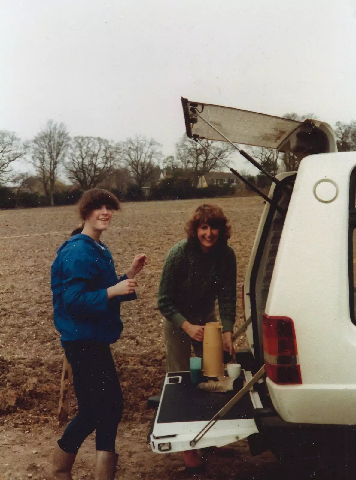 Hayley comes over for a coffee , from Constructing a Vineyard, Harrow Road, Bransgore, Dorset - 1st September 1981