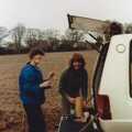 Hayley comes over for a coffee , Constructing a Vineyard, Harrow Road, Bransgore, Dorset - 1st September 1981