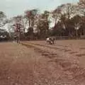 Lines of post holes, Constructing a Vineyard, Harrow Road, Bransgore, Dorset - 1st September 1981