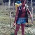 Mike does some spraying, Constructing a Vineyard, Harrow Road, Bransgore, Dorset - 1st September 1981