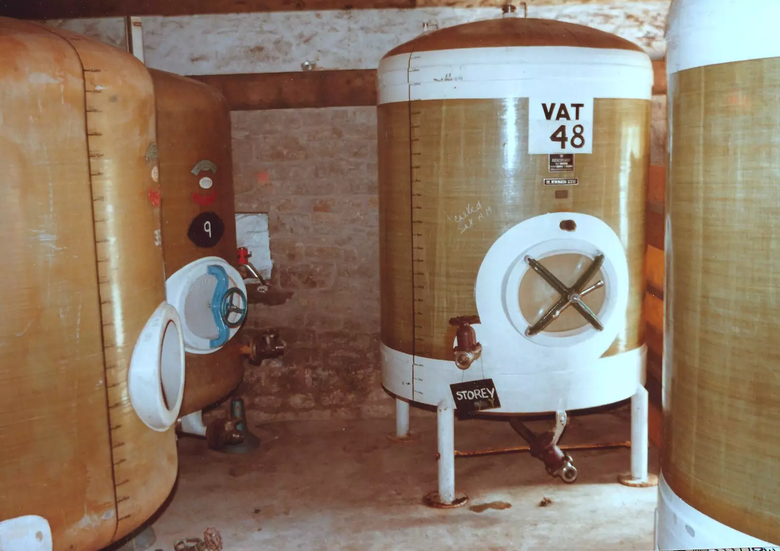 Vat 48 at Wootton Winery, from Constructing a Vineyard, Harrow Road, Bransgore, Dorset - 1st September 1981