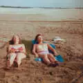 Jean and Pam catch a few rays on the beach, Camping with Sean, The Camargue, South of France, 15th July 1982