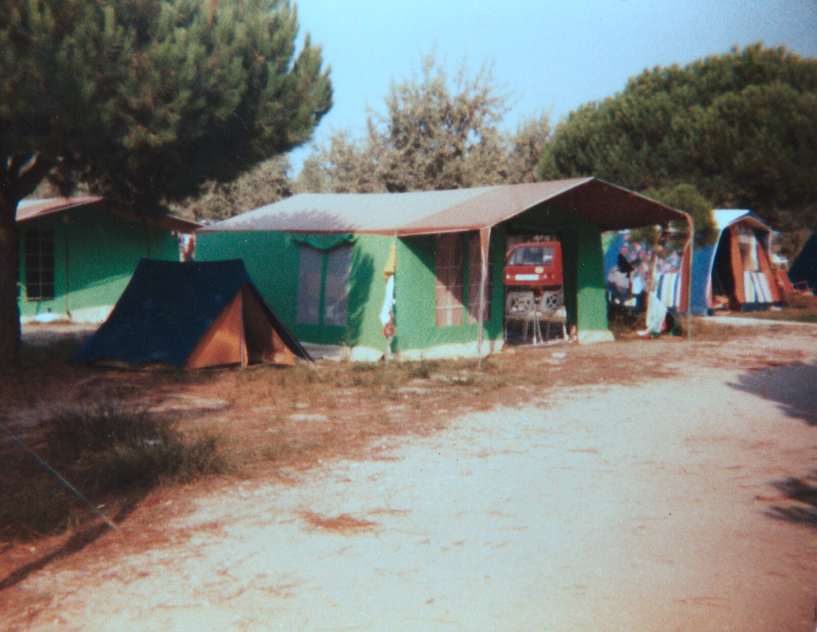 Nosher and Sean's extra tent from Camping with Sean, The Camargue, South of France, 15th July 1982