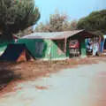 Nosher and Sean's extra tent, Camping with Sean, The Camargue, South of France, 15th July 1982