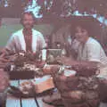 Bread and barbeque with Dave's family, Camping with Sean, The Camargue, South of France, 15th July 1982