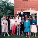 Left-to-right: Phil, Anna, Aunt Caroline, Mother, Liz, Uncle Neil, Sean, Andy Campbell, Sis, Jon the Hair, step-sister Clare, Martin Fairhurts and The Grandmother