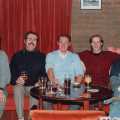 In the new pub along Christchurch Road - The Centurion: left-to-right - unkown, Brian 'Blue Flame', Brian 'Jet Ranger', Gary 'Night Owl' and Hamish 'The Hacker'.