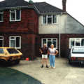 Dave Lock's parents outside their Groombridge house
