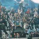 Famous local artist Robert Lenkiewicz painted this mural on a building wall in the Barbican area of Plymouth