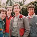 Dave Mallett, Dave Lock, John Stuart and Rik Stewart in the maze at Hampton Court