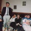 Sis, Hamish, Sean, Maria, Phil and Anna in the lounge at The Willows, Bransgore