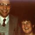 In 1985, Peter Green (Business Studies lecturer) and Lise Clayton (student) at the Brockenhurst A-Level graduation