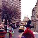 A RAG procession sets off past the old Maritime Clock (halls of residence) 