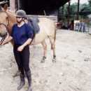 Becky looking horsey in jodhpurs