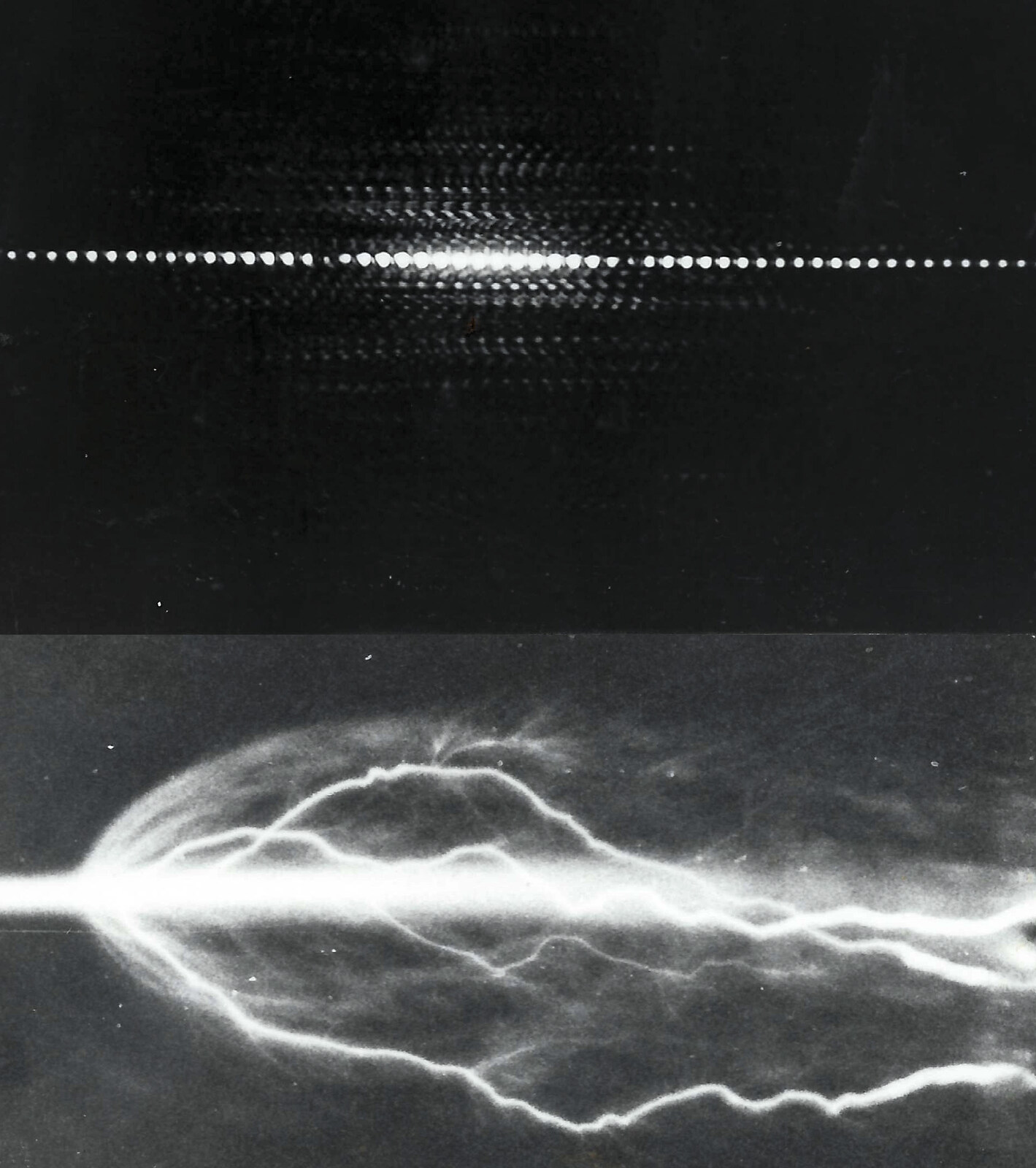 Experiments with laser diffraction and a Van Der Graaf generator from Learning Black-and-White Photography, Brockenhurst College, Hampshire - 10th March 1985