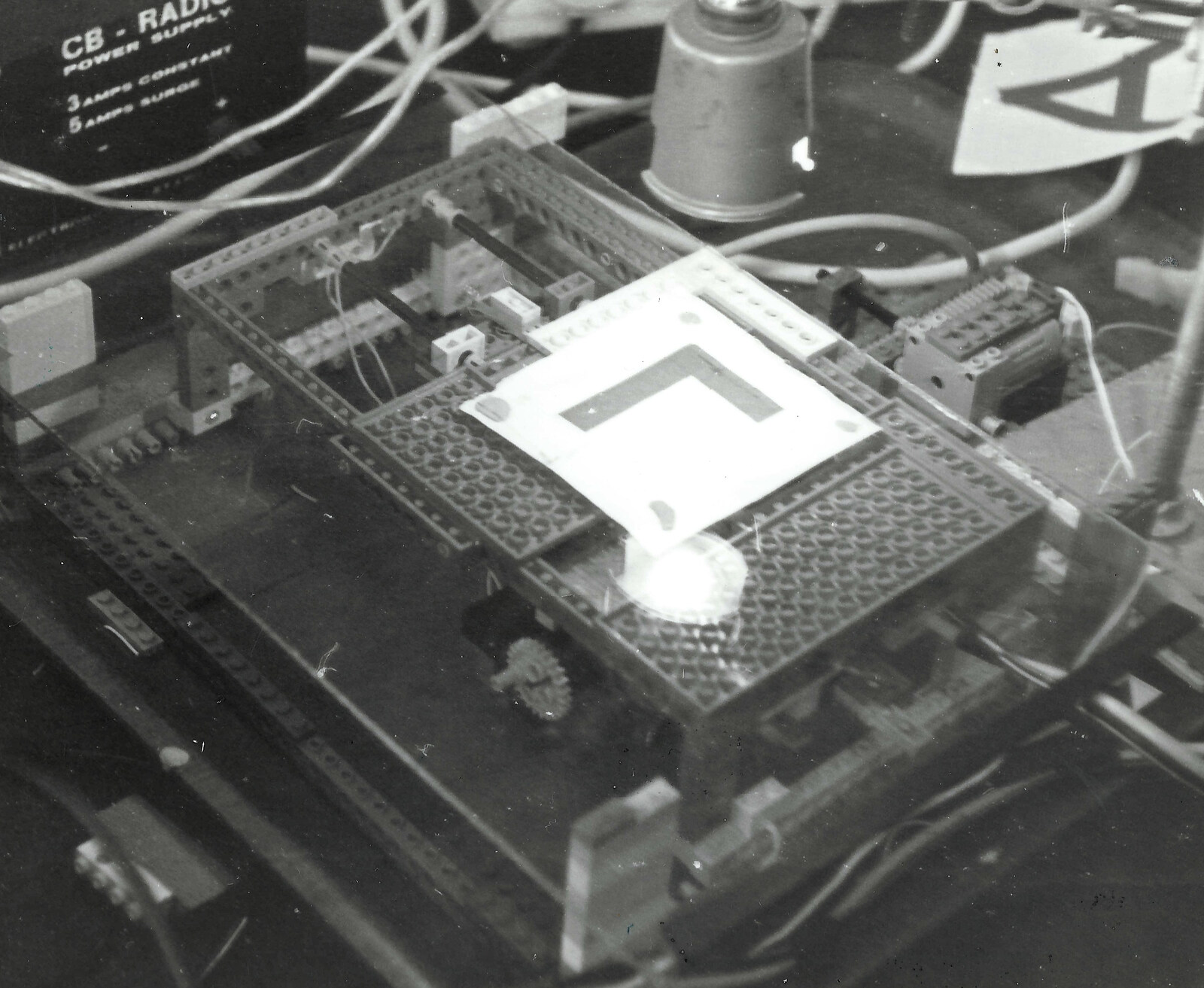 Nosher's Lego fax machine science project from Learning Black-and-White Photography, Brockenhurst College, Hampshire - 10th March 1985