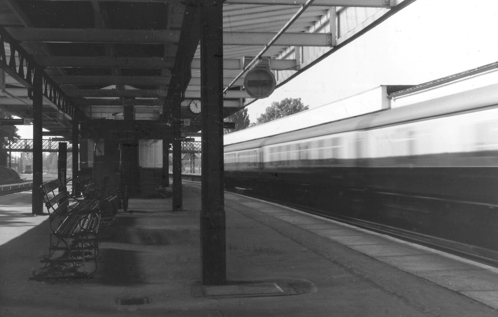 The 92 train from Bournemouth pulls in to Brock station from Learning Black-and-White Photography, Brockenhurst College, Hampshire - 10th March 1985