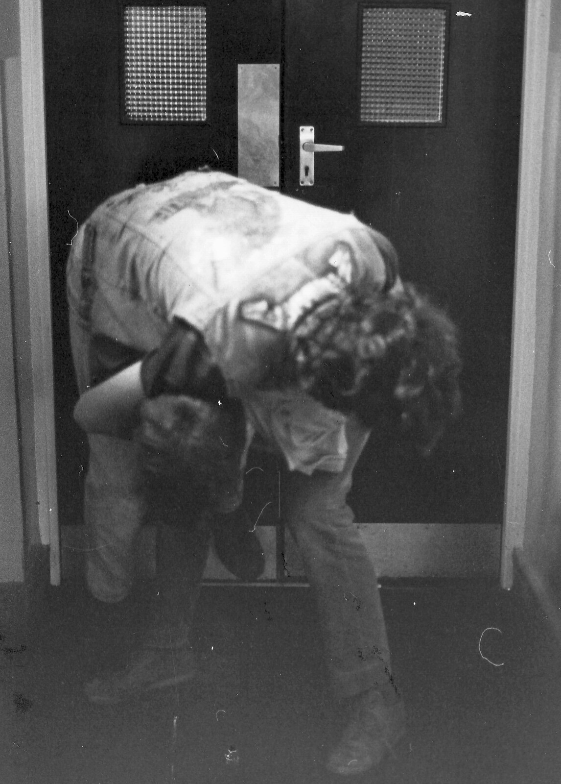 Boris and Andrew mess around again from Learning Black-and-White Photography, Brockenhurst College, Hampshire - 10th March 1985