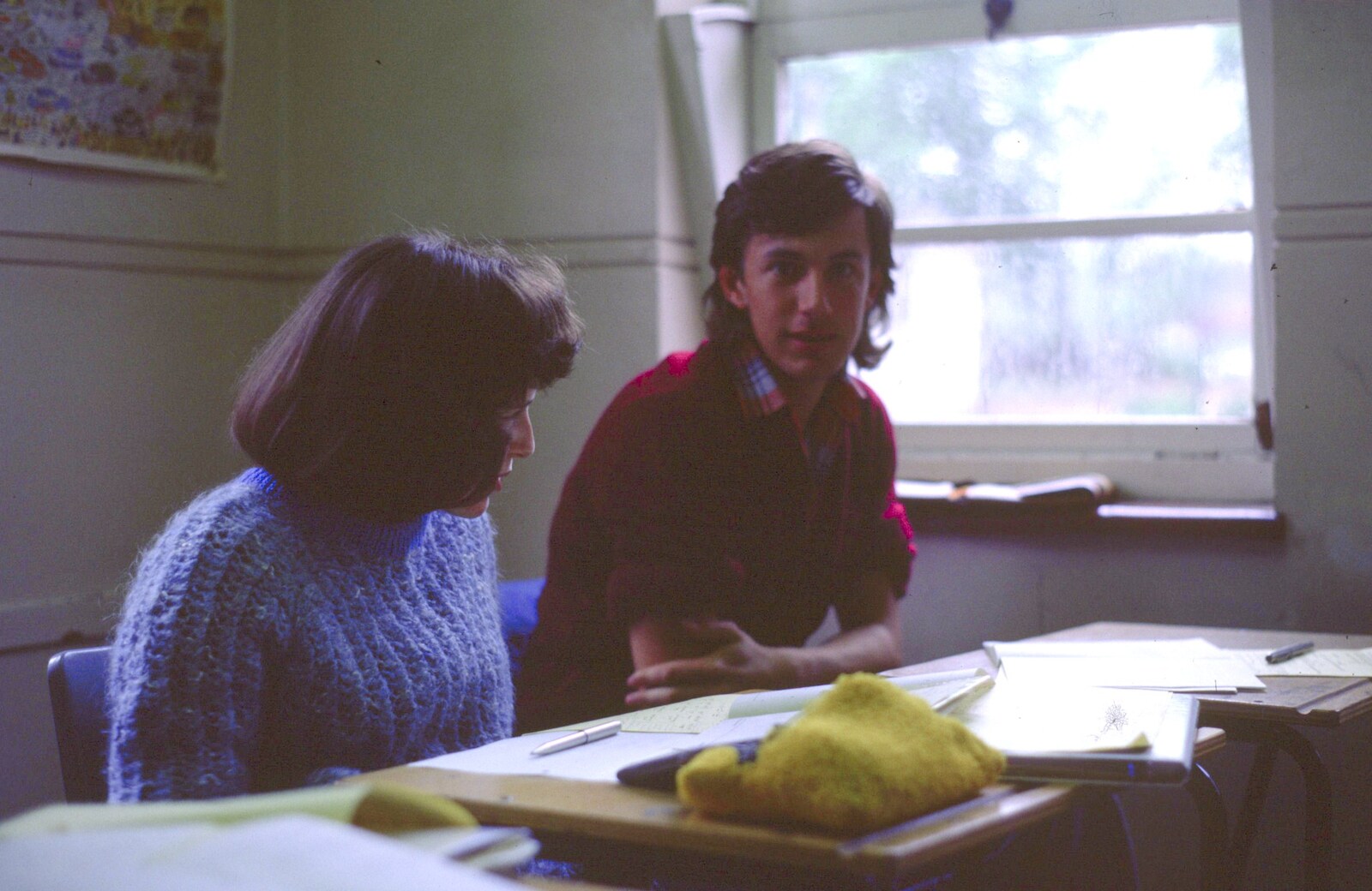 In a classroom somewhere from Nosher's 18th pre-Birthday and College Miscellany, Sway and Brockenhurst - 22nd May 1985