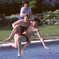 1985 Anna and Phil leap in