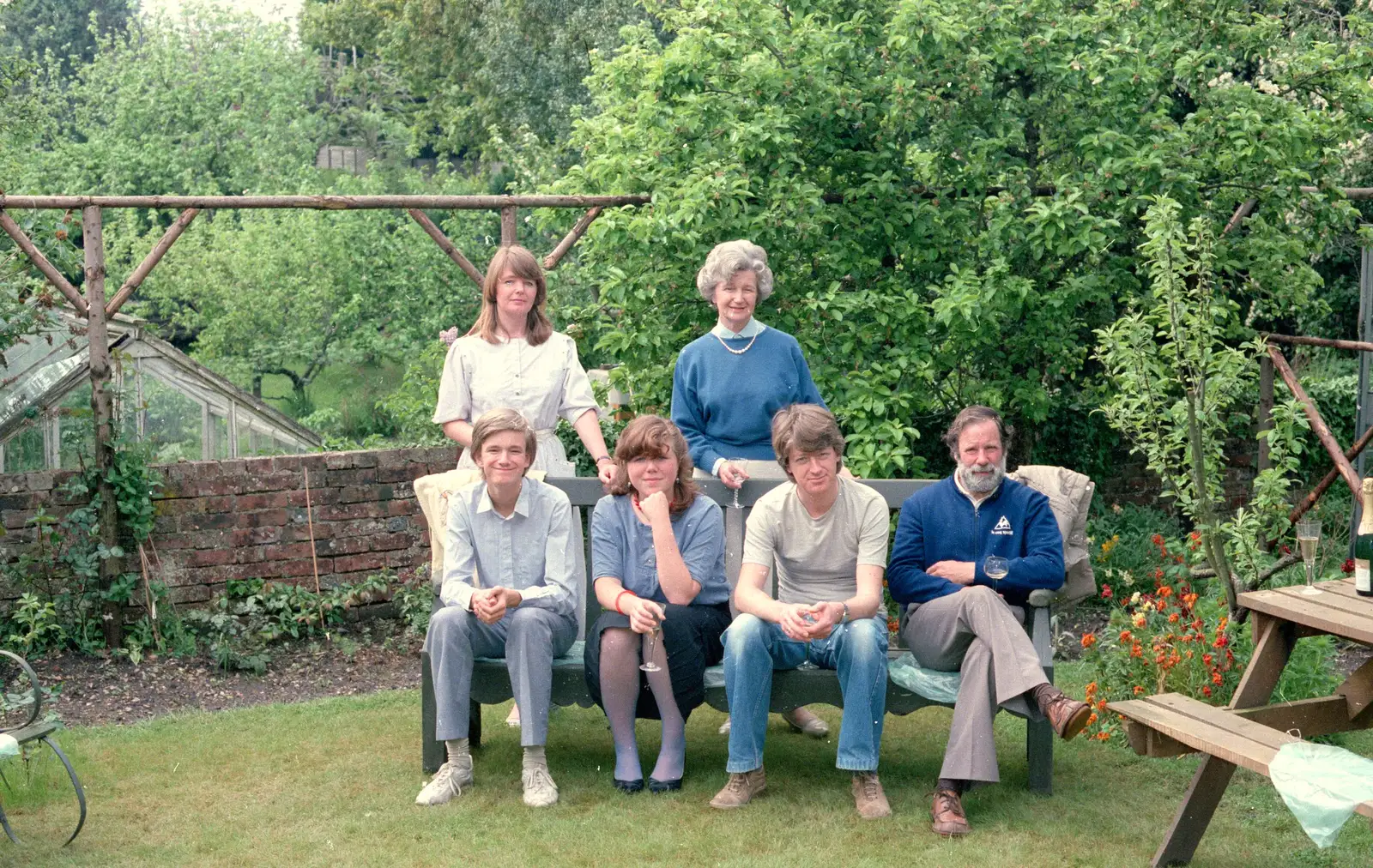 Nosher in the family group photo, from Nosher's 18th Birthday, Barton on Sea, Hampshire - 26th May 1985