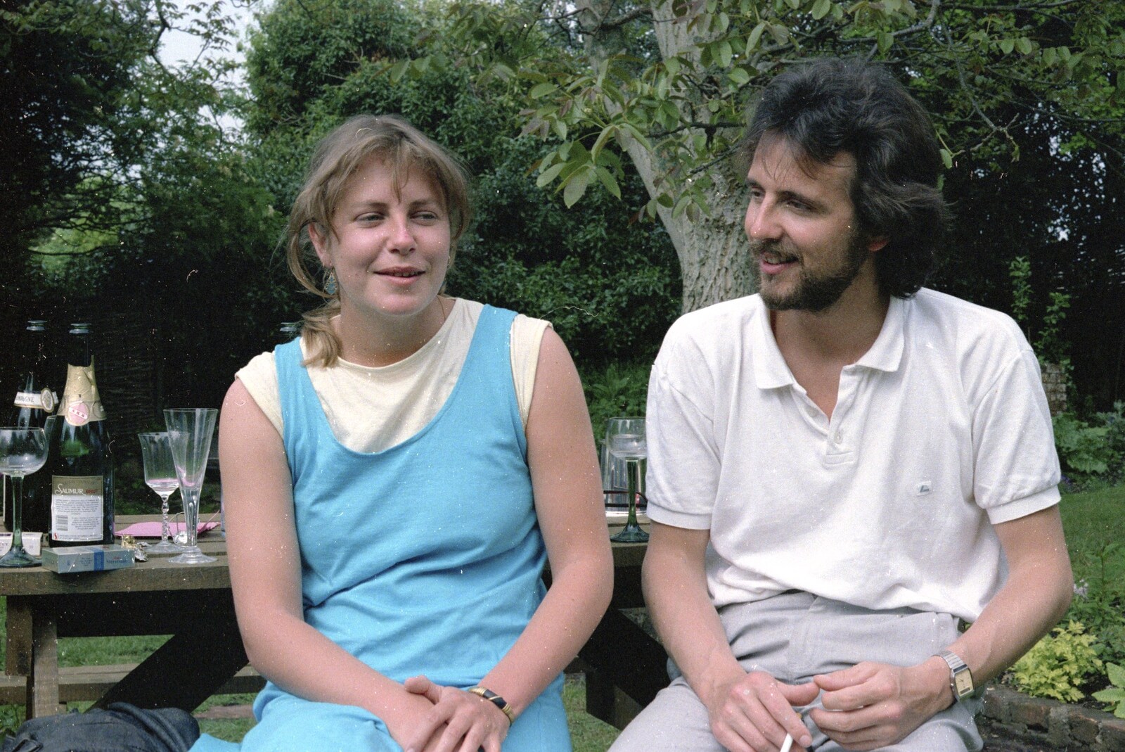 Nosher's 18th Birthday, Barton on Sea, Hampshire - 26th May 1985: Clare Campbell and Martin Fairhurst
