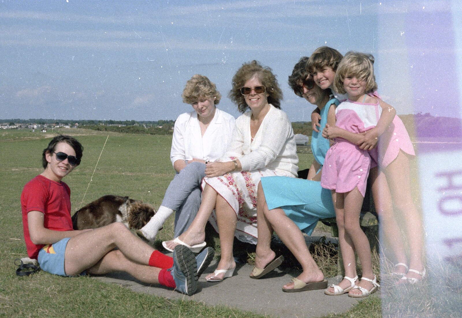 Phil, Anna, Bernice and a bunch of others from Brockenhurst College Exams and Miscellany, Barton on Sea, Hampshire - 10th June 1985