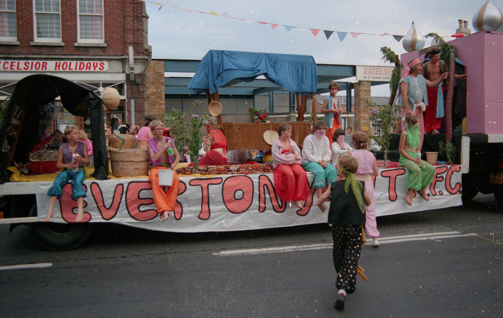The Everton FC float from The Lymington Carnival, Hampshire - 17th June 1985
