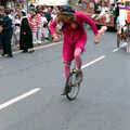 A unicyclist, The Lymington Carnival, Hampshire - 17th June 1985