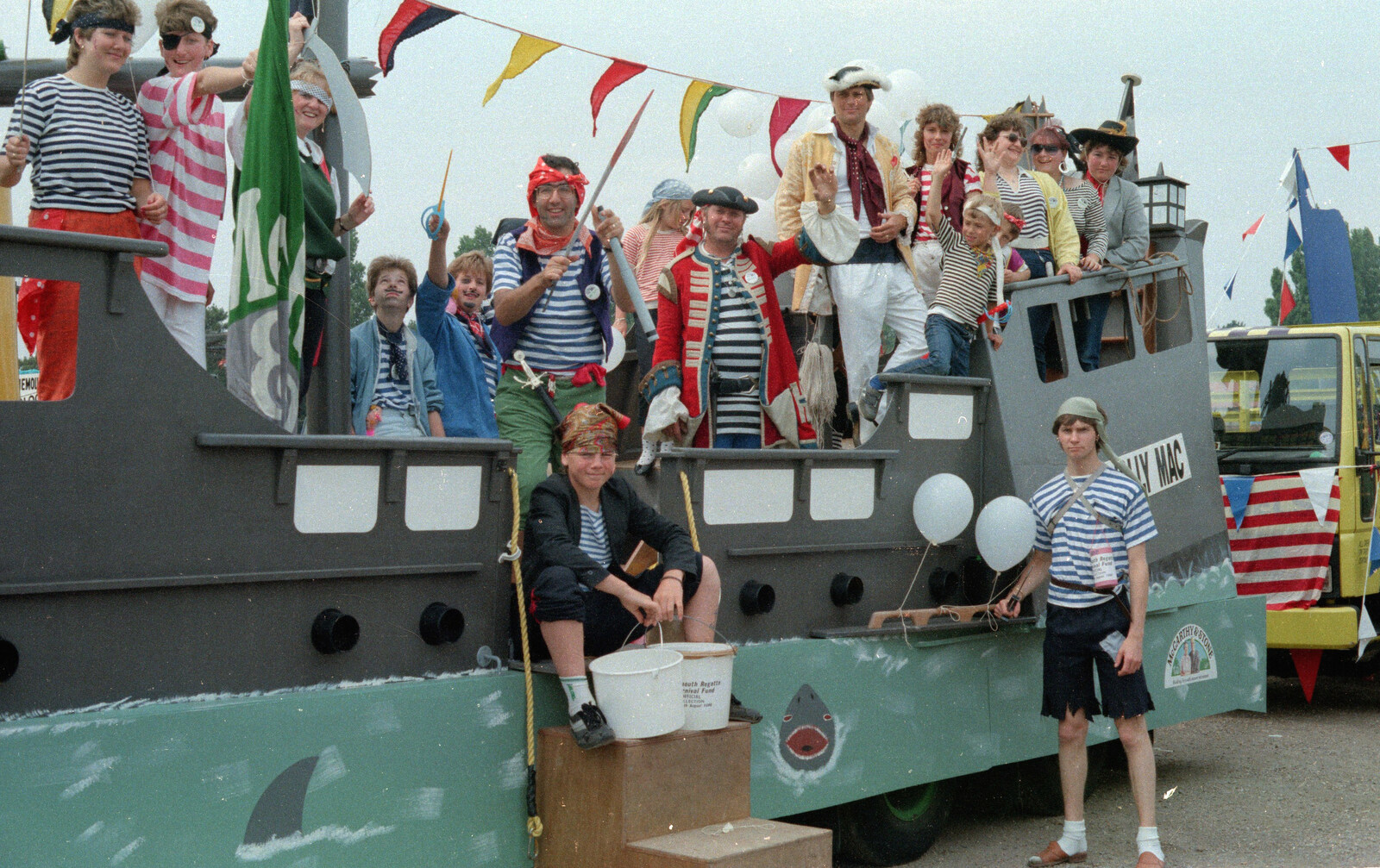Sean and the McCarthy and Stone posse from The Lymington Carnival, Hampshire - 17th June 1985