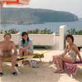 Dad, Sis and Maureen on the sun loungers, A Holiday in Los Christianos, Tenerife - 19th June 1985