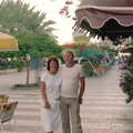 Maureen and Dad in downtown Los Christianos, A Holiday in Los Christianos, Tenerife - 19th June 1985