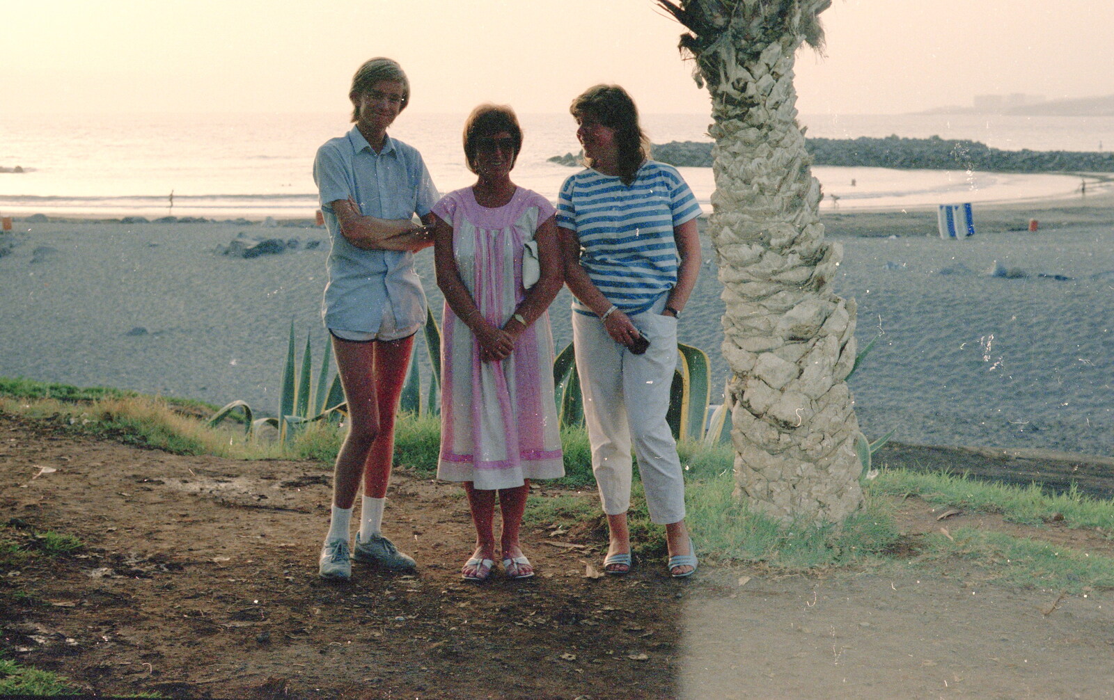 Nosher, Maureen and Sis from A Holiday in Los Christianos, Tenerife - 19th June 1985