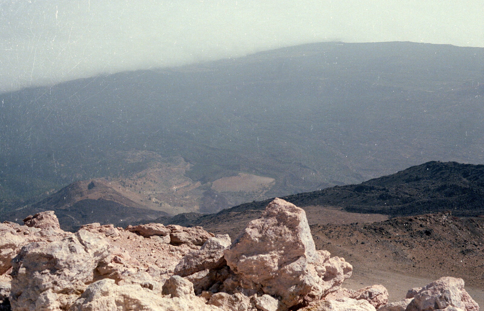 A mist rolls in on the sea-side of the mountain from A Holiday in Los Christianos, Tenerife - 19th June 1985