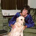 Brandy and Maureen in the lounge at Ryles Park Avenue, Nosher Goes Windsurfing, Macclesfield, Cheshire - 20th June 1985