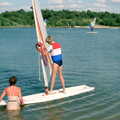 About to set off, hesitantly, Nosher Goes Windsurfing, Macclesfield, Cheshire - 20th June 1985
