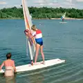 About to set off, hesitantly, Nosher Goes Windsurfing, Macclesfield, Cheshire - 12th July 1985