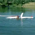 It's all over, as Nosher paddles back, Nosher Goes Windsurfing, Macclesfield, Cheshire - 12th July 1985