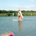 Maureen shows how it should be done, Nosher Goes Windsurfing, Macclesfield, Cheshire - 12th July 1985