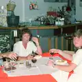 Dad, Maureen and Sis in a mountain restaurant, A Holiday in Los Christianos, Tenerife - 14th July 1985