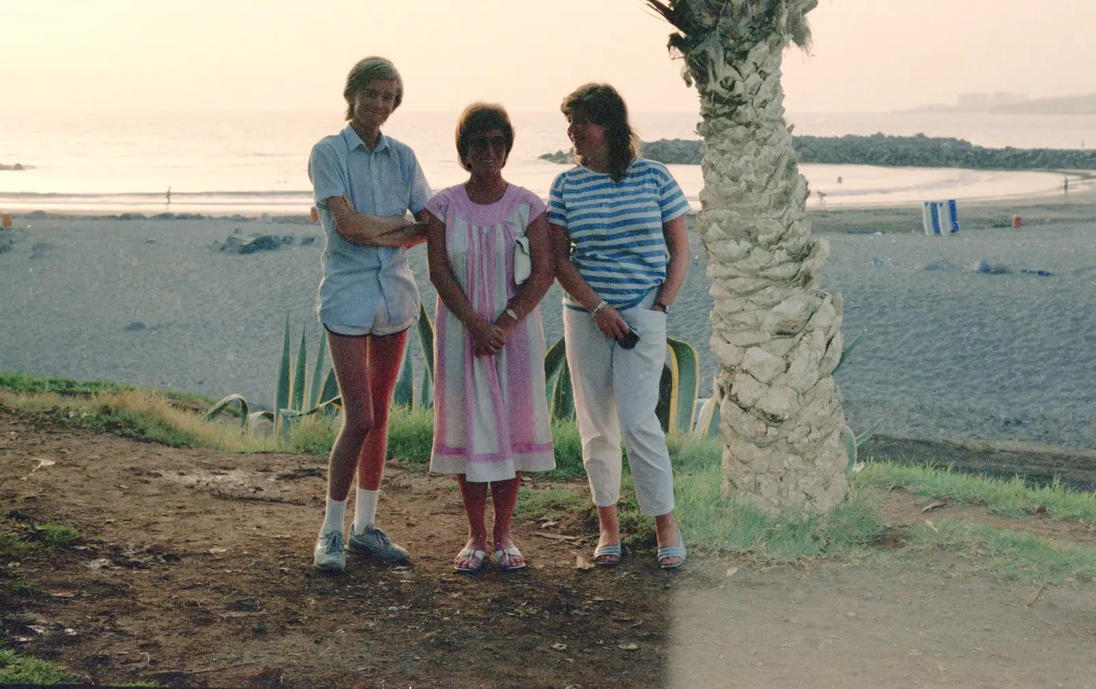 Nosher, Maureen and Sis, from A Holiday in Los Christianos, Tenerife - 14th July 1985