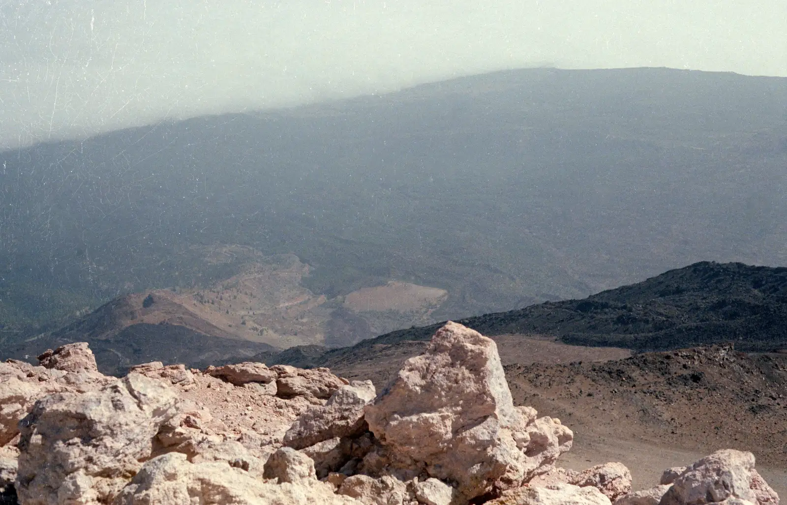 A mist rolls in on the sea-side of the mountain, from A Holiday in Los Christianos, Tenerife - 14th July 1985