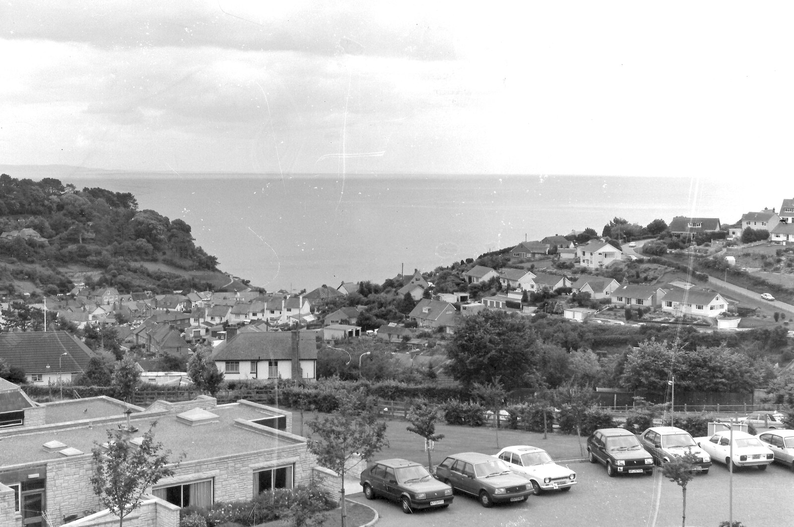 A view over the town of Beer in Devon from Phil's Birthday and Newlands Camping, Charmouth and Hordle, Dorset and Hampshire - 7th August 1985