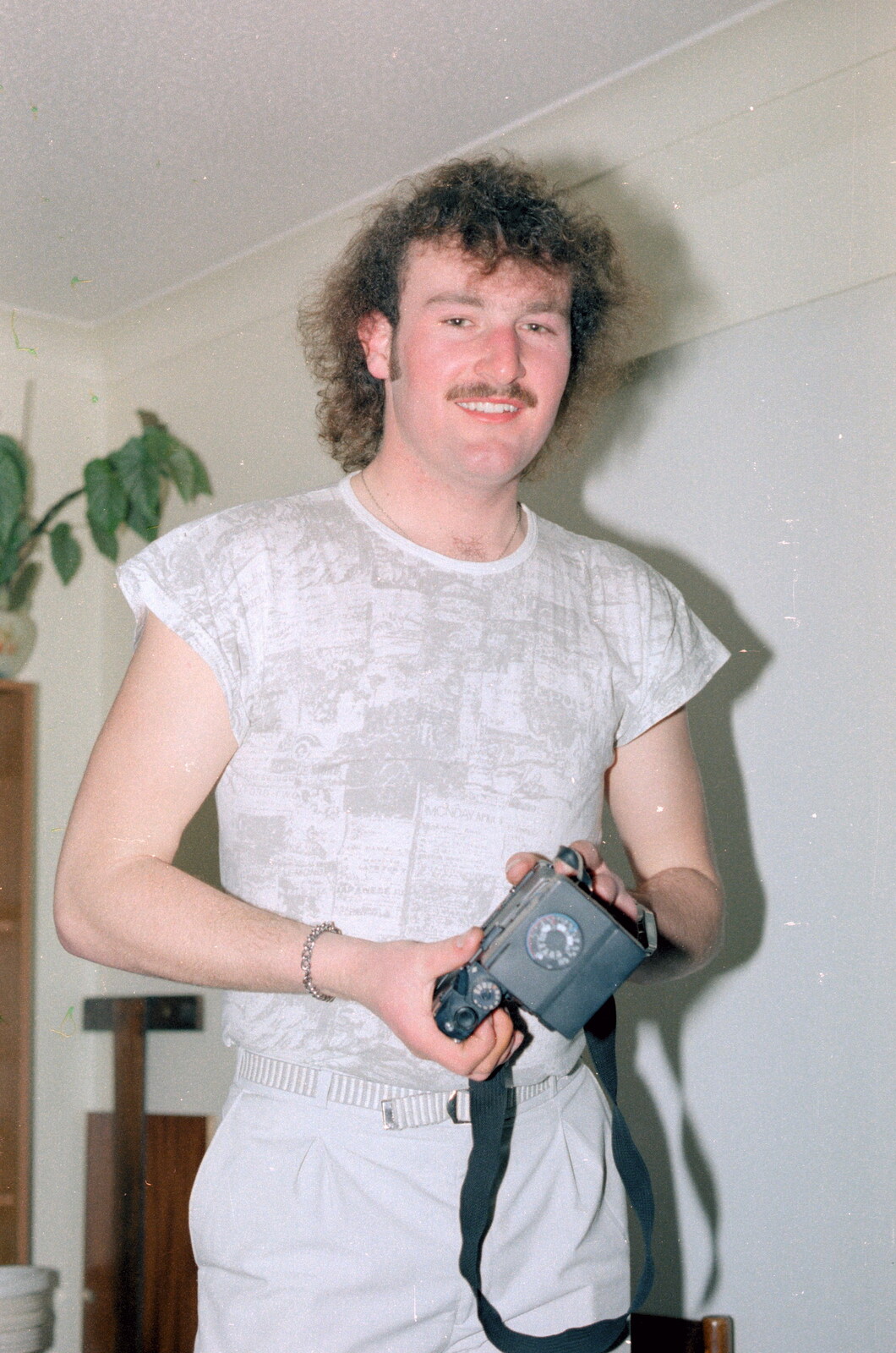 A CB-er with a camera from A CB Radio Party, Stem Lane, New Milton, Hampshire - 20th August 1985