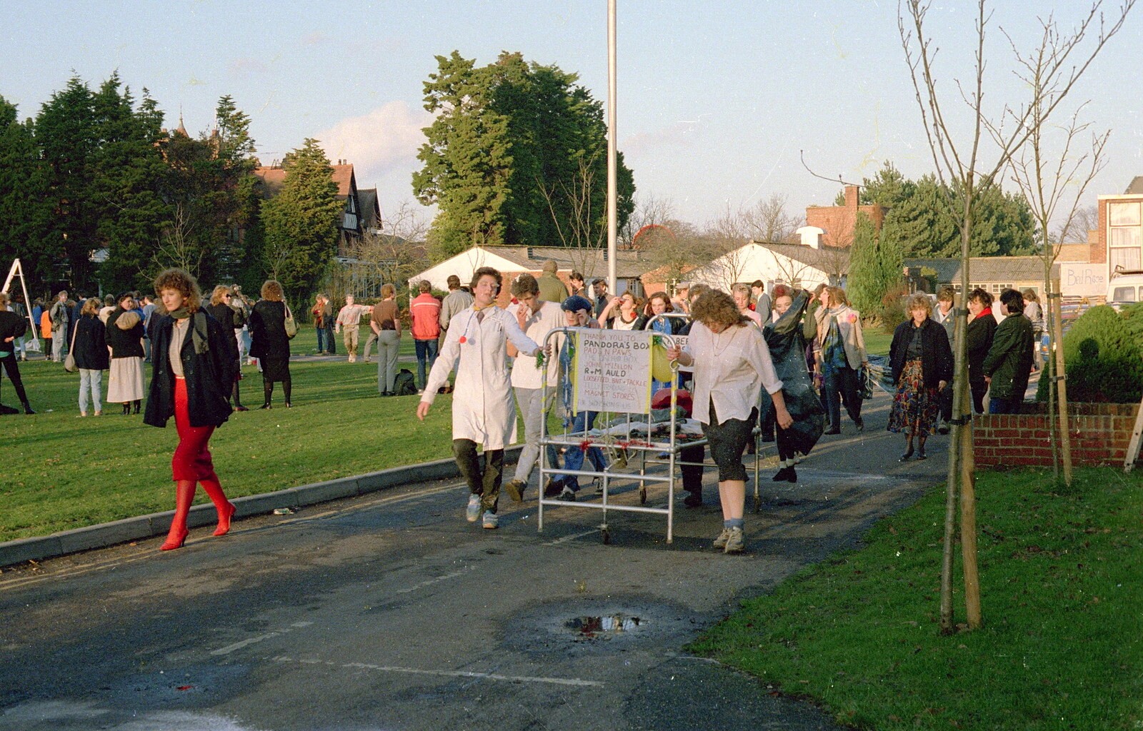 The Bed Push returns to Brock College from The Last Day of Term, and Leaving New Milton, Hampshire - 18th September 1985