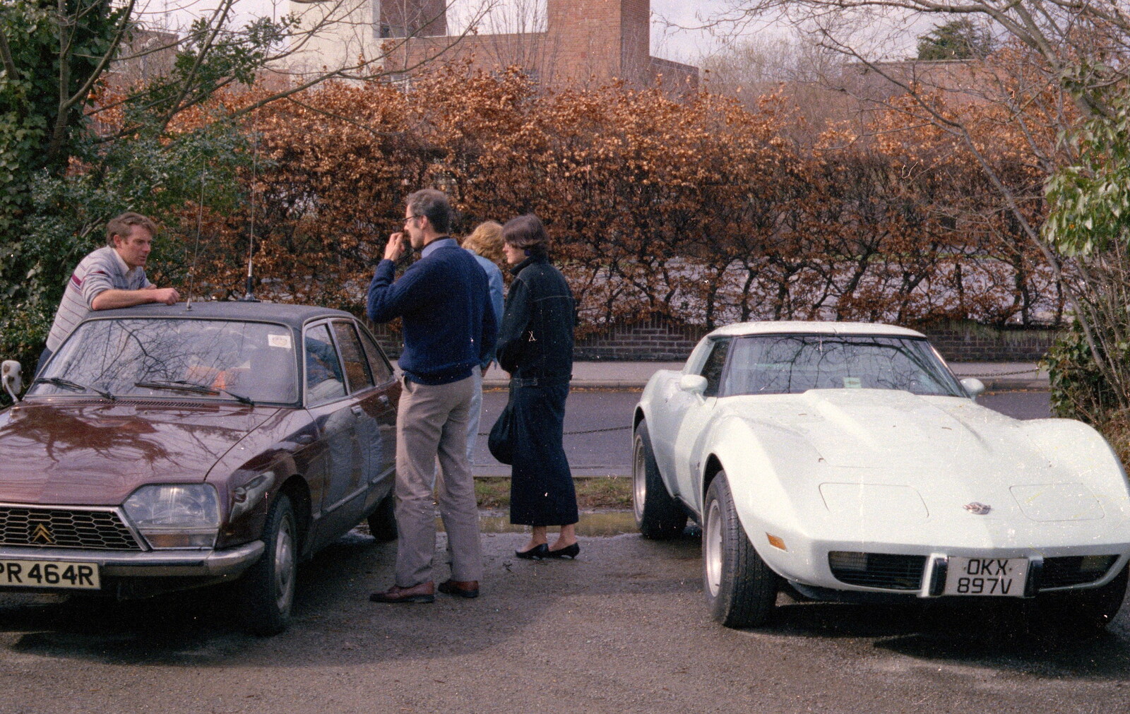 The two Brians in the Rydal car park from The Last Day of Term, and Leaving New Milton, Hampshire - 18th September 1985