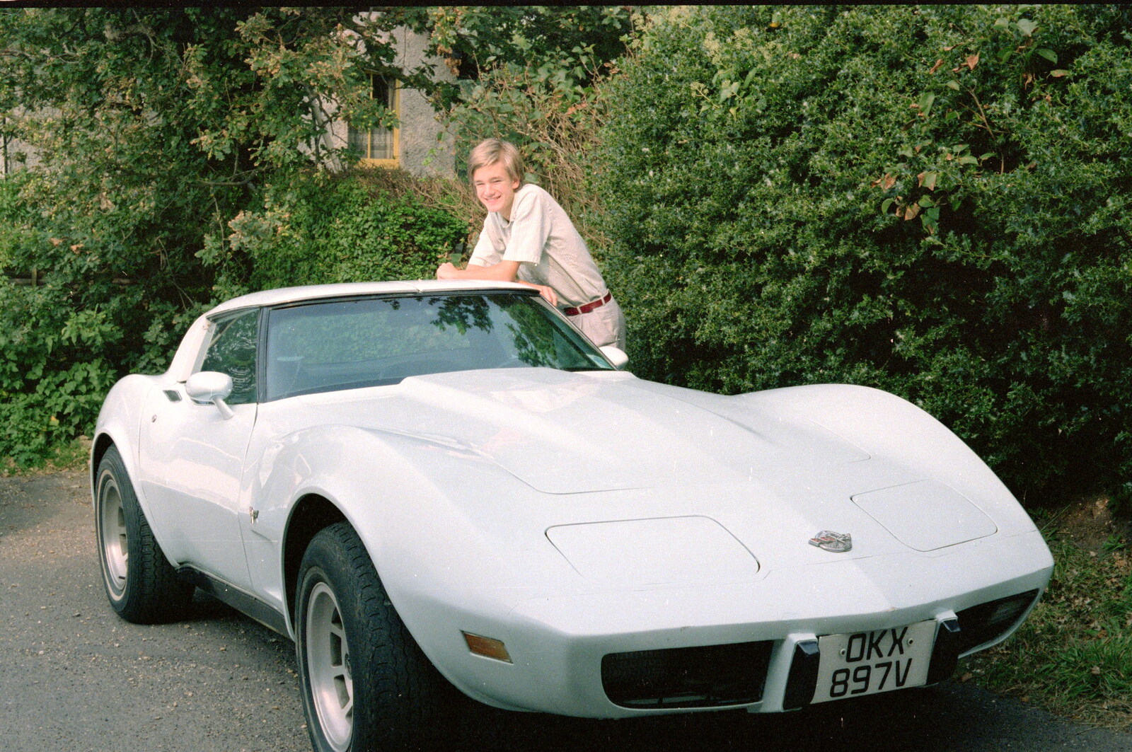 Nosher and Brian's 5.7-litre Corvette from The Last Day of Term, and Leaving New Milton, Hampshire - 18th September 1985