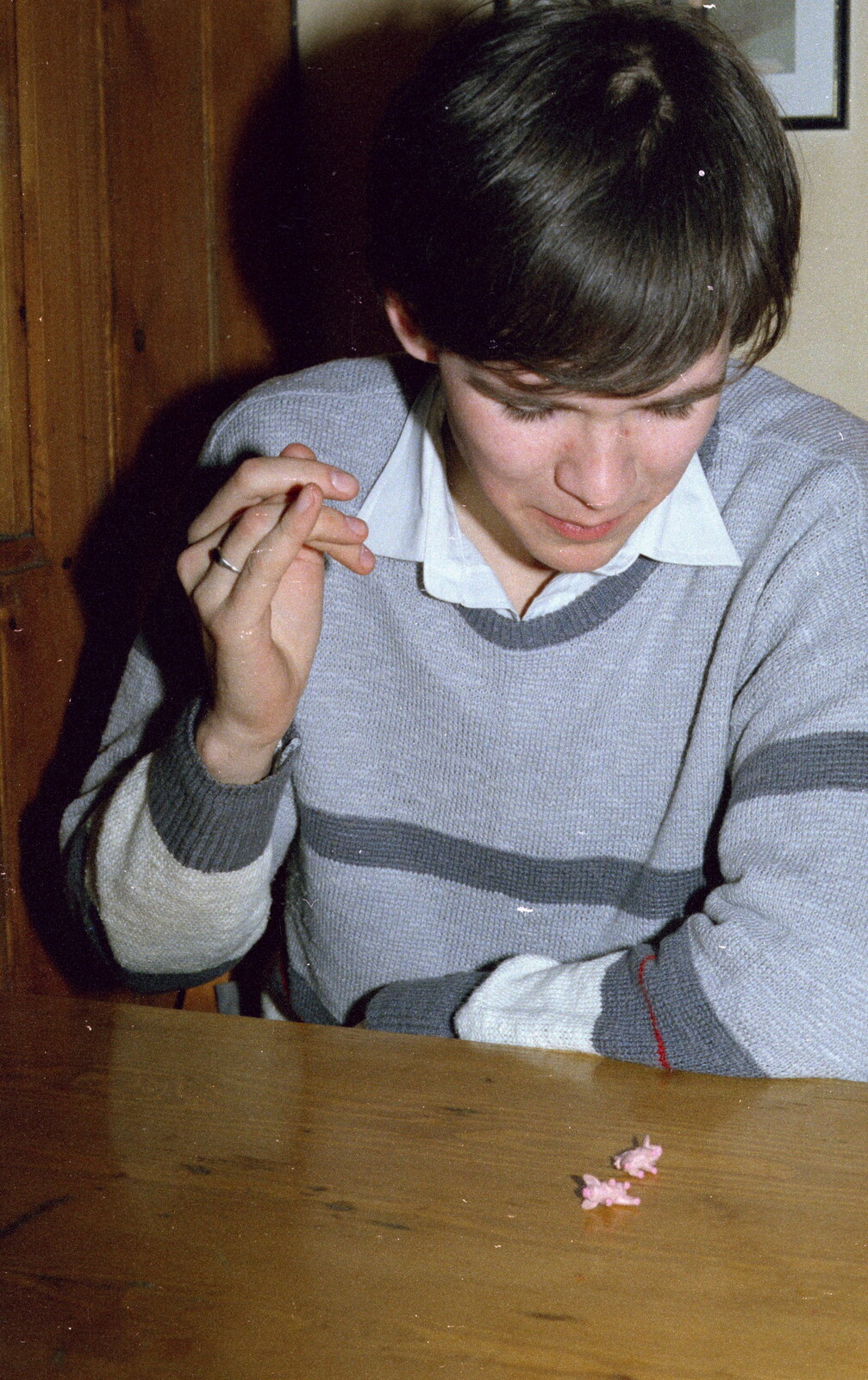 Phil plays the 'making bacon' game from The Last Day of Term, and Leaving New Milton, Hampshire - 18th September 1985